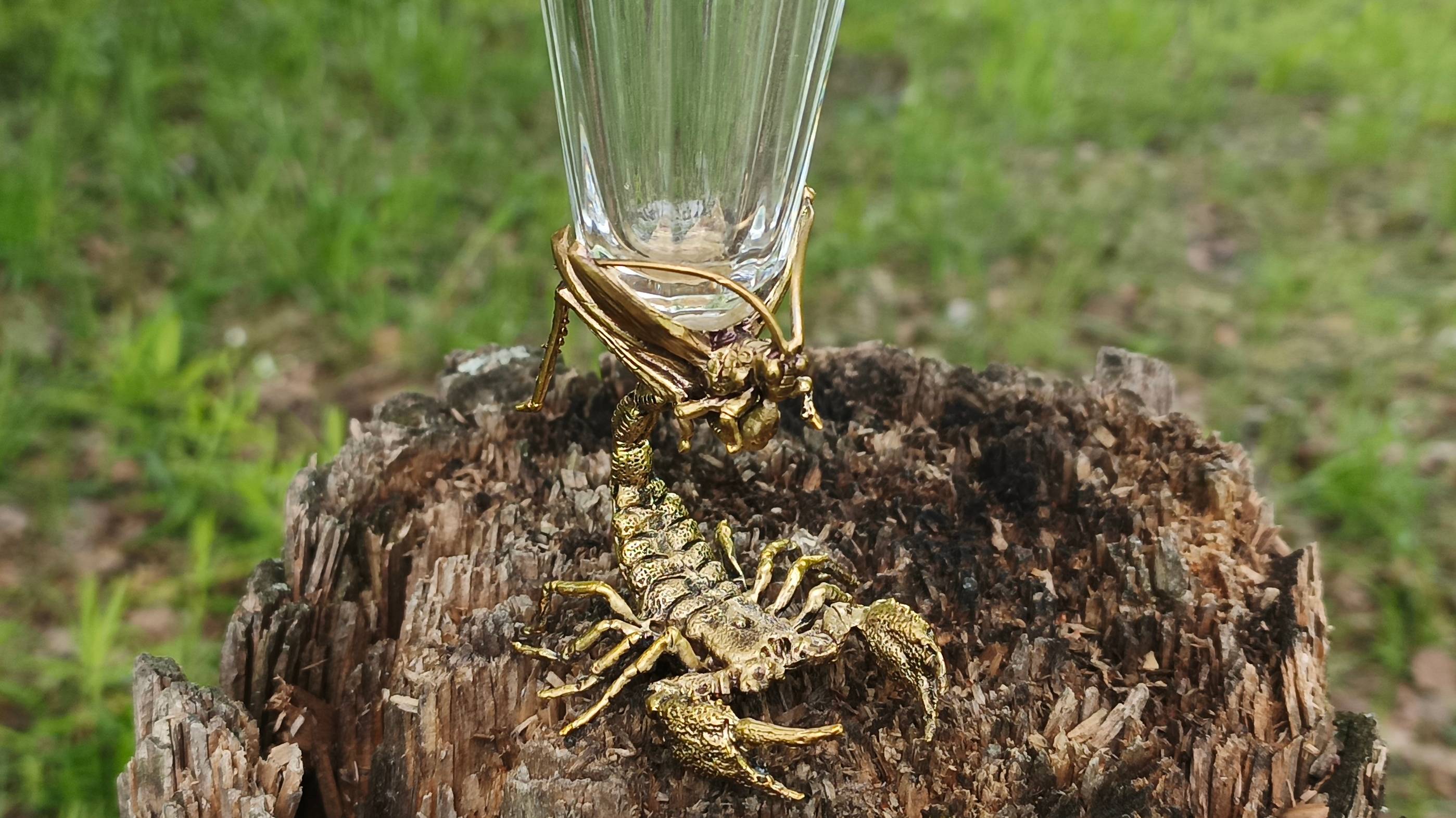 Рюмка «Скорпион» лафитник, хрусталь