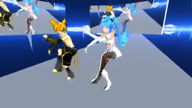 Gangnam Style racing miku and append len