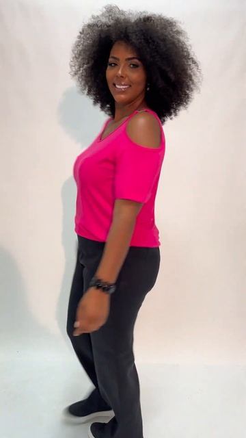 Blusa Plus Size Pink Vitória com Pantalona Lilian
