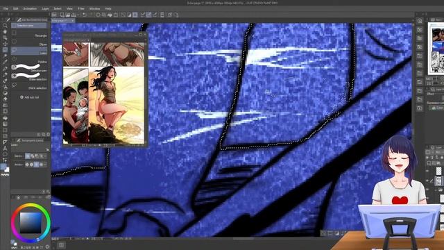 DEBUT STREAM(?)Chill coloring comic page with me...