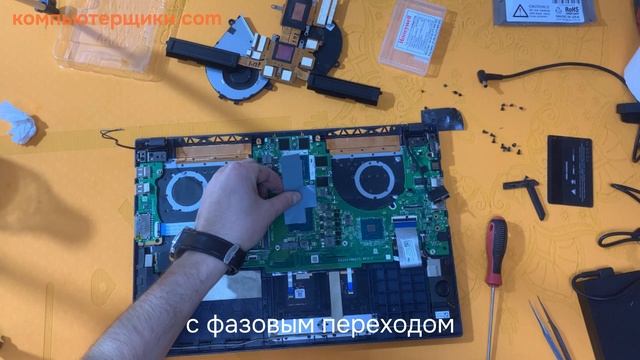 замена термоинтерфейса ноутбука