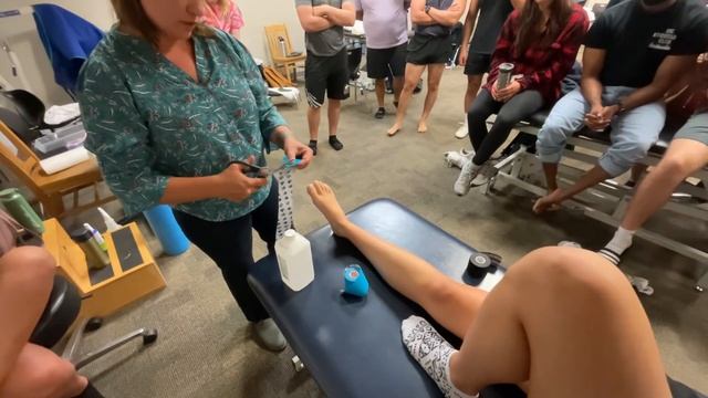 KT taping of foot/ankle