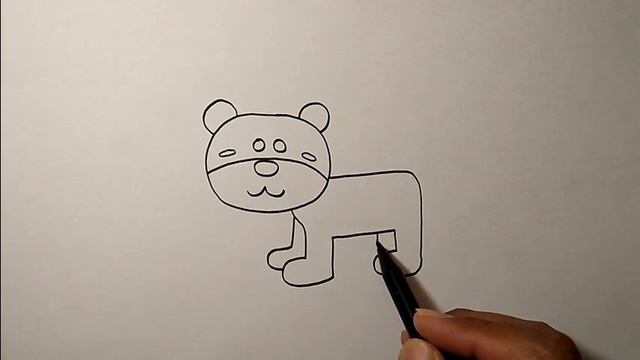 How to draw cute animals | TIGER