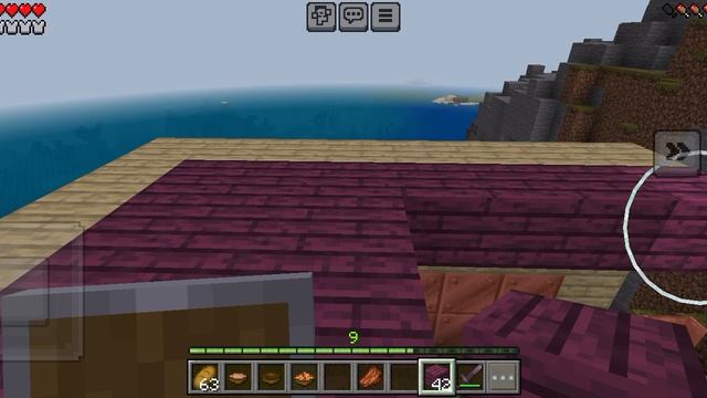 вышивание в маинкрафте ( я делаю убешище на воде небе и суши продолжение следует.....