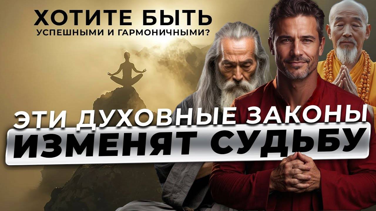 ЭТО ВАЖНО ЗНАТЬ КАЖДОМУ! 7 духовных законов, которые изменят твою судьбу