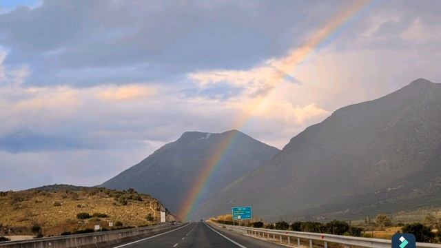 557.Февральские дороги и яркая радуга 🌈.