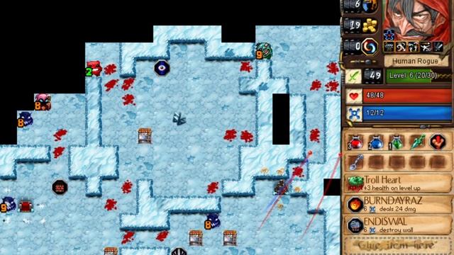 Desktop Dungeons Extreme Edition - Frozen Tundra as Human Rogue (Уровень 42)