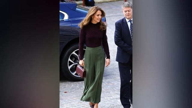 Princess Kate looked stylish in Jigsaw culottes & a Warehouse jumper  #katefashion