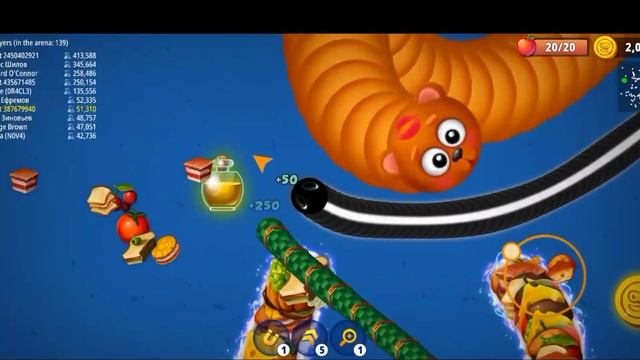 Worms Zone io Game Play 64.285+Score 2022/wormszone.io saamp wala gema