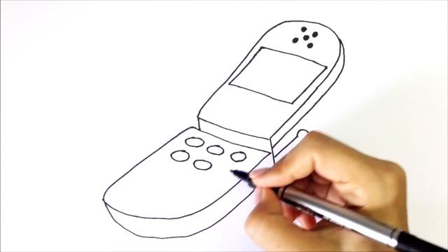 Сурет салу үялы телефон | How to draw cell phone | Сурет салып уйрену