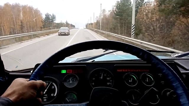 газ 3307, едем с грузом