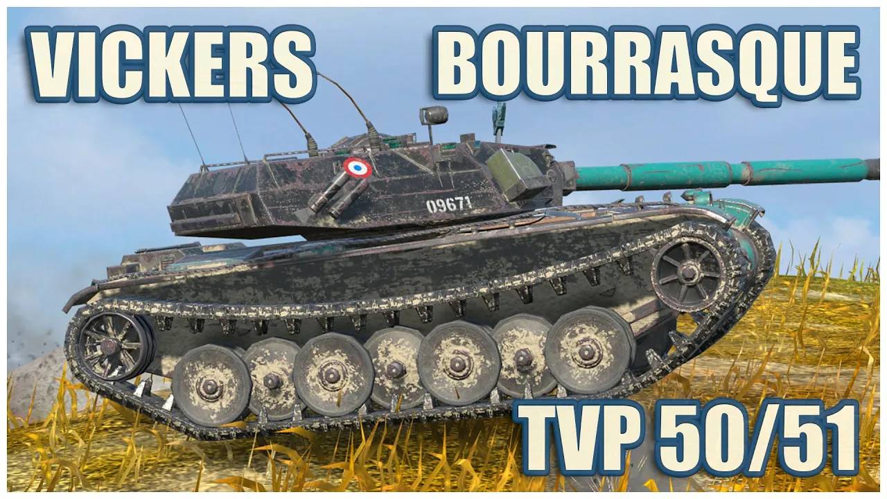 Bourrasque, Vickers Light & TVP 50-51  Tanks blitz Gameplay