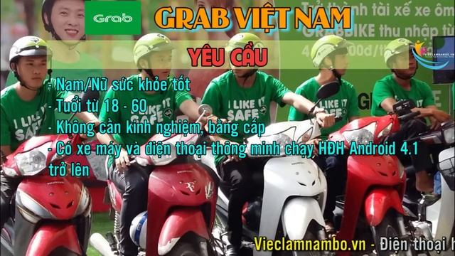 Grab Vietnam Tuyển Dụng Tài xế GrabBike