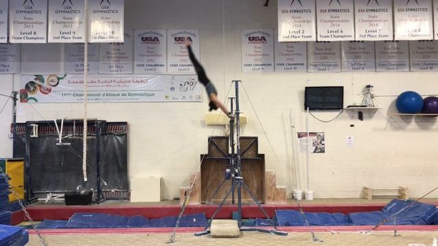 Double back dismount on bars | Talia Cotter “25