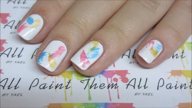 שרבוטים צבעוניים על הציפורניים || Dry Brush + Stamping
