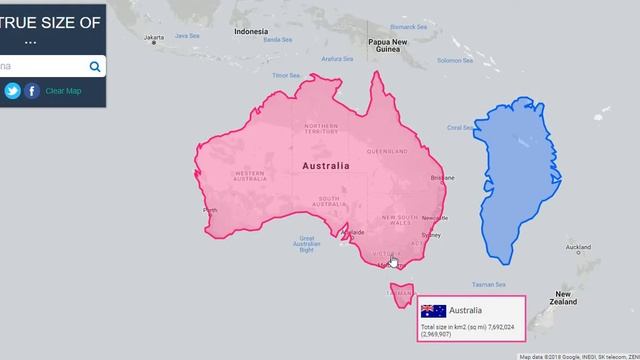 How Austrailia is Bigger than Greenland
