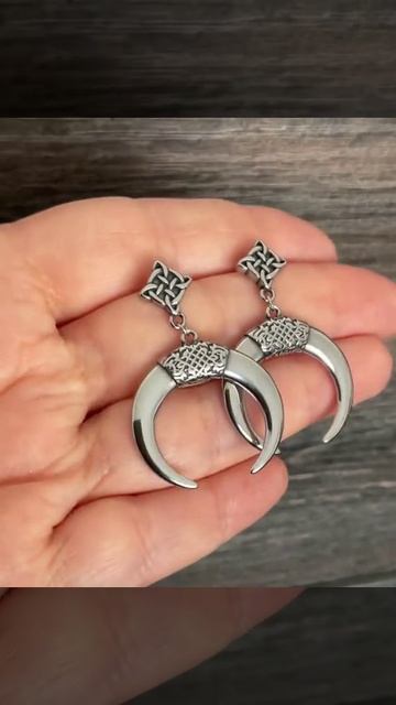 Стильные серьги с подвесками "Лунные орнаменты" от StarfallShop Jewelry