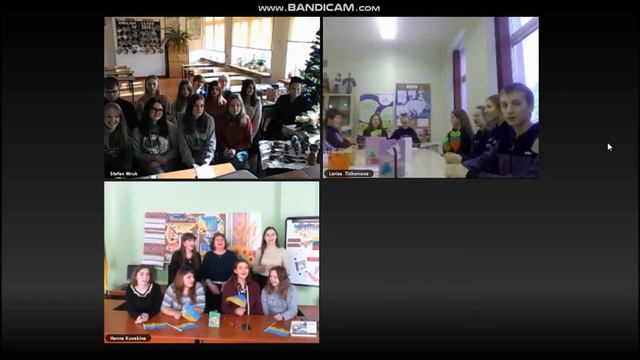 Онлайн зустріч "Обмін новорічними листівками". Курахівський професійний ліцей. eTwinning