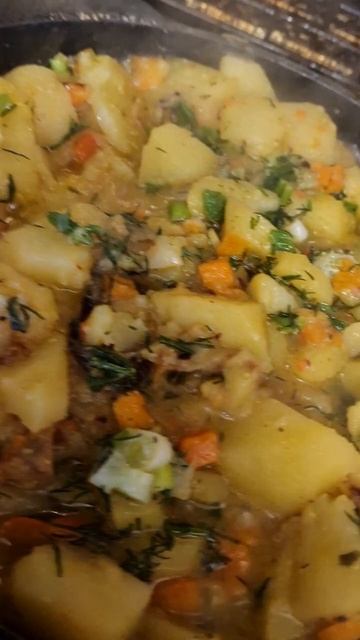 На ужин тушонная картошечка