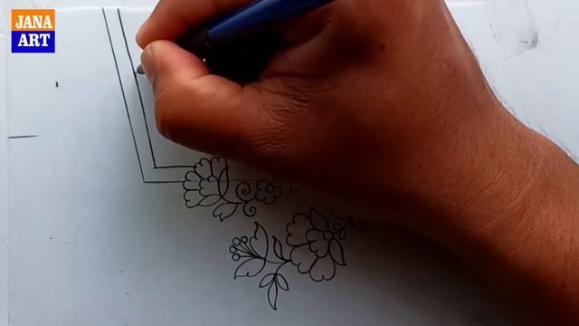 Flower Line Art | Simple Flower Drawing | Flower Drawing Easy | Easy Flower Drawings in Pencil