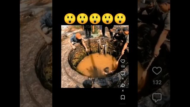 Спасают гигантских змей которые упали в колодец