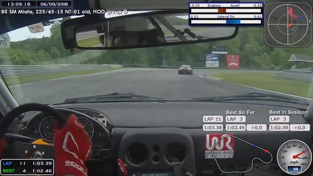Lime Rock - 1990 Miata - 1:02 session - HOD D Group 6/9/18