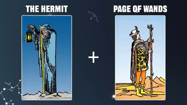 The Hermit & Page of Wands 💡TAROT CARD COMBINATION AND MEANING
