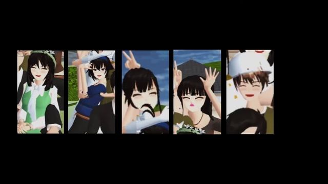 foto 4 sodara yang berbeda-beda|| sakura school simulator :-) 👻