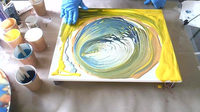 Cloud Effect and Pearl Cells Amazing Results Acrylic Pour Flow Art
