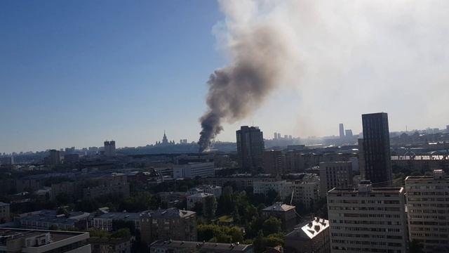 Пожар Лужники сегодня 19.06.2021