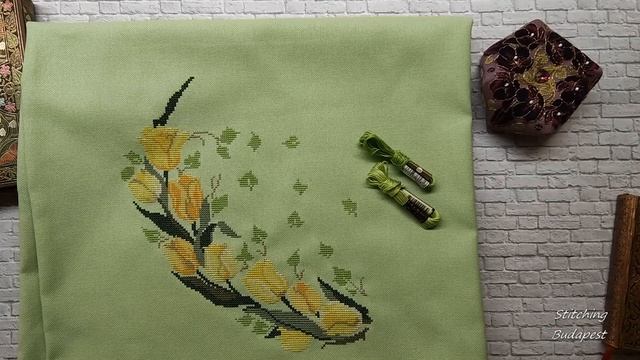 Тюльпановая лихорадка 🌷 Магнолии Маргитсигета 🌳 Вышивка как клуазоне - готовое бискорню Faby Reilly
