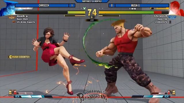 SFVCE | Top 8 - Musik_G (Guile) vs ChrisCCH (Sakura) NW Bi-Monthly #1