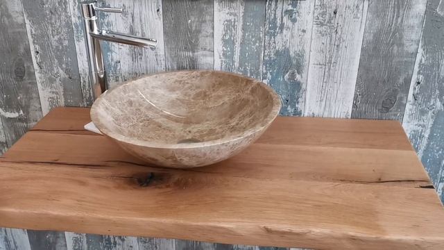 Lavabo d'appoggio in marmo da bagno