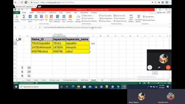Advance Excel MID LEN VALUE MAX ISNUMBER_Split character and number into separate cell