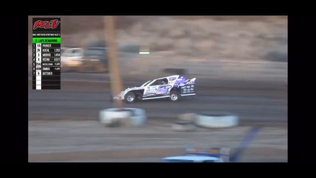 Imca Northern Sportmods heat race #2 at Mohave Valley Raceway 2/17/2024