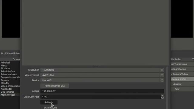V2: Mayor resolución con DroidCam OBS y girar fuente