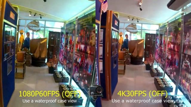 AKASO EK7000 PRO 4K || WEARING & WITHOUT WATERPROOF CASING VIEW || 1080P60FPS (OFF) VS 4K30FPS (OFF