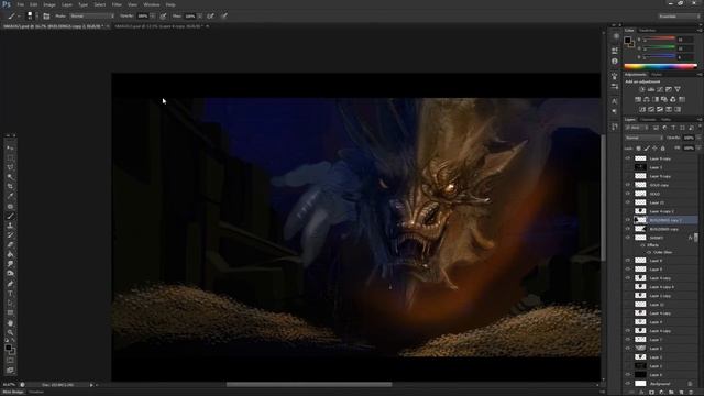 DRAGON "SMAUG from THE HOBBIT" - SPEED PAINTING