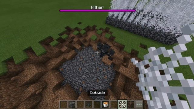 what if you spawn a wither boss in cob web