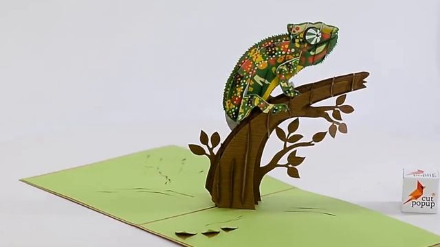 Chameleon 3D Pop Up Card | Chameleon DIY 3D Pop Up Card Kit