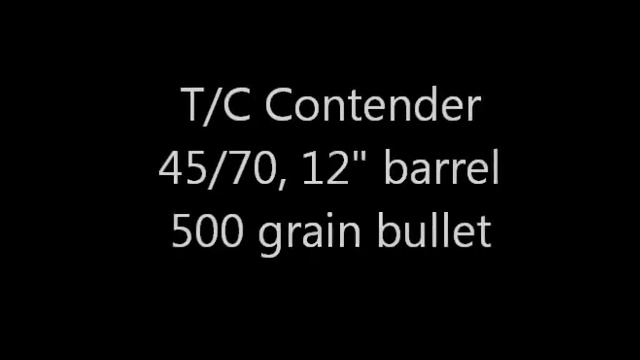 T/C Contender 45/70, 12" barrel, 500 grain bullet