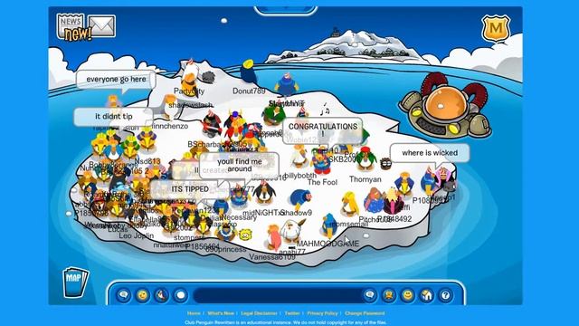 Club Penguin Rewritten - Чаевые айсберг в течение 5 минут в 1 марта 2018