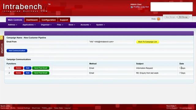 Campaign Management in Intrabench CRM