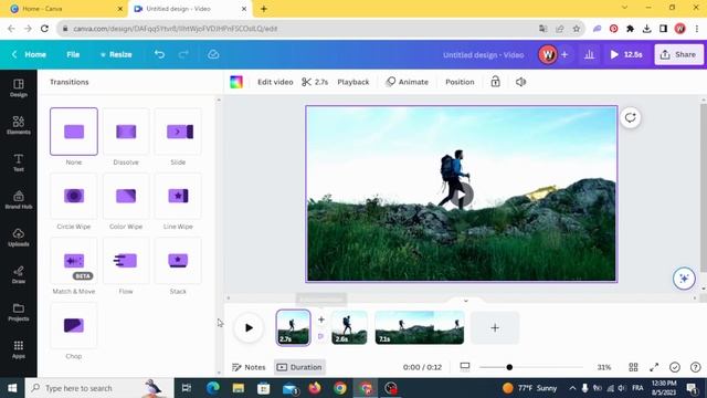 zoom in zoom out video editing in canva and and control video speed in canva