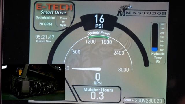 Mastodon Forestry Mulcher In Cab Monitor