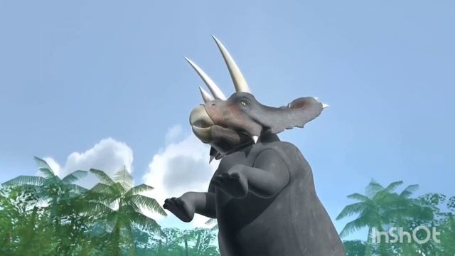 parasorolophus vs anhiceratops ( reversed )