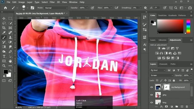 Photoshop Neon Circle Concept🔥| Neon Photo Editing | Photoshop Editing New Style || usm editor