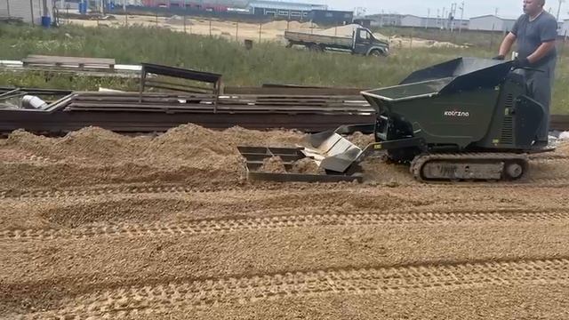 Планировочная рамка !мВ работе Мини самосвал (думпер) KATRINA RS 1000