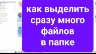 Как выделить несколько файлов сразу в папке - много картинок, фото, видео