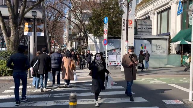 Прогулка по ТОКИО (2025 февраля) Прогулка по красивому городу Харадзюку